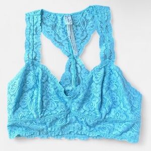 Free People Intimately Adella Lace Bralette – Blue – Size M